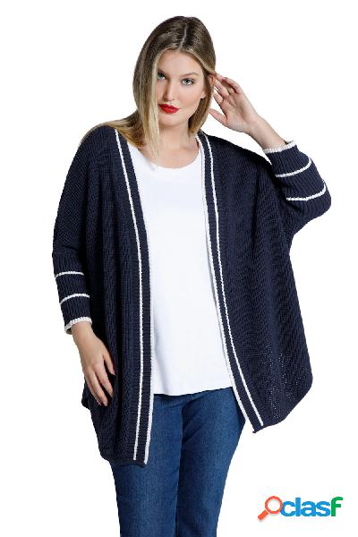 Cardigan aperto e oversize a poncho con maniche lunghe e