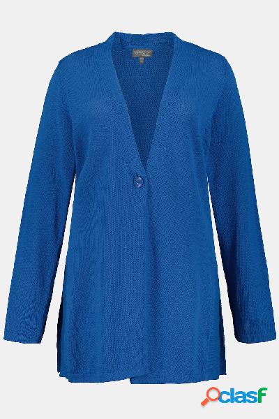 Cardigan con spacchetti laterali, in morbida maglia fine,