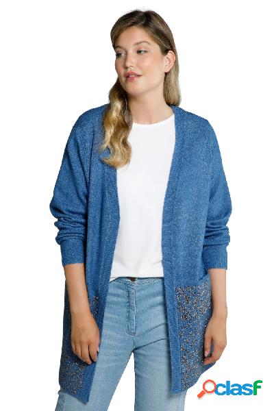 Cardigan dal design aperto con lavorazione brillante