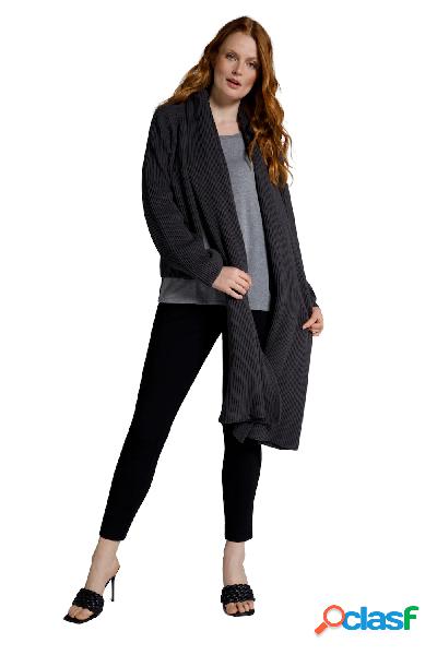 Cardigan dal taglio corto e svasato con sciarpa e scollatura