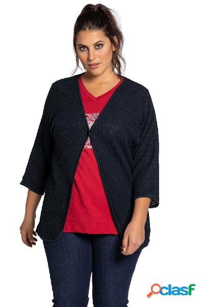 Cardigan, maglia a punto ajour, mezze maniche, Donna,