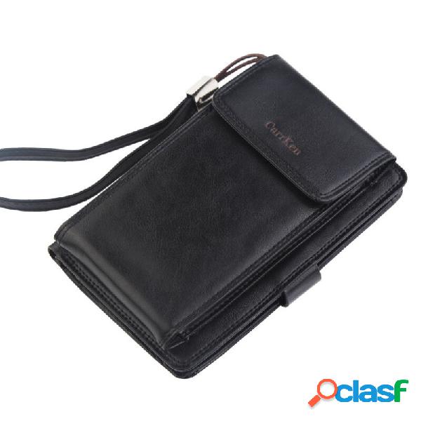 CarrKen Borsa multifunzione da uomo Portafoglio Porta carte