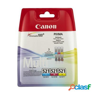 Cartuccia Canon 2934B011 Multipack CLI-521 (Conf. da 3 pz.)