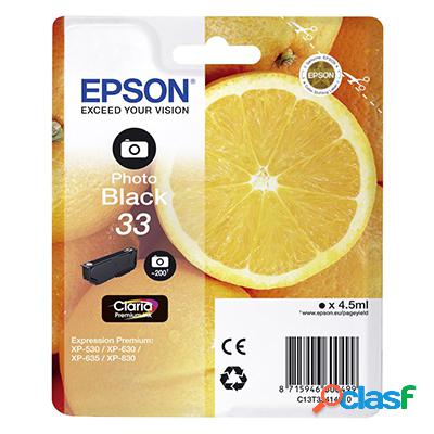 Cartuccia Epson C13T33414010 T33 Arancia originale NERO