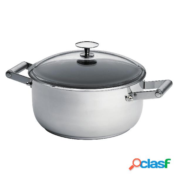 Casseruola con coperchio in Acciaio più Titanio Vickers