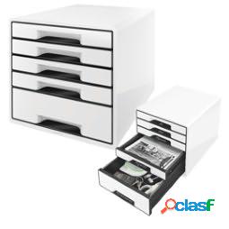 Cassettiera Drawer Cabinet Cube 5 - 28,7x27x36,3 cm - bianco