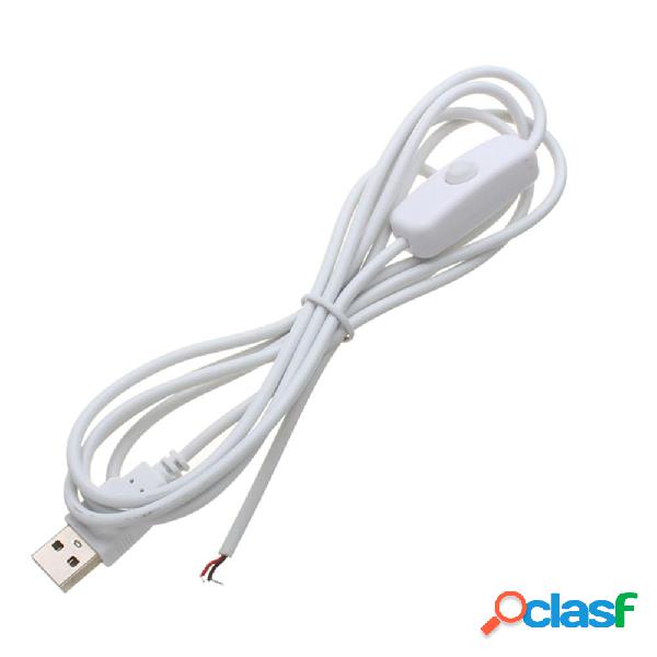 Cavo prolunga da 1,5 M da USB a 2Pin con interruttore ON OFF