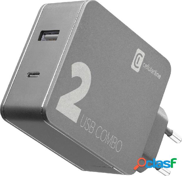 Cellularline ACHITUSB2PD42K Caricatore USB Presa di corrente