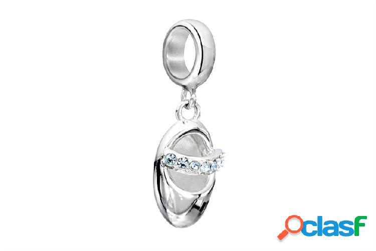 Chamilia Charm Raggiungimenti argento Scarpetta azzurra