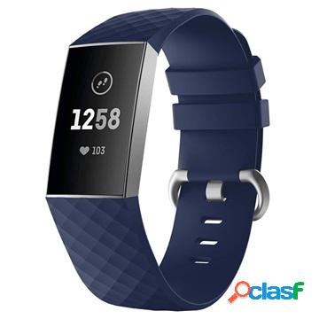 Cinturino in Silicone Fitbit Charge 3 con Connettori - Blu