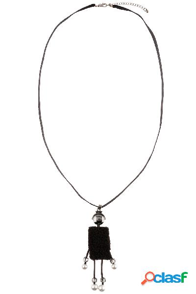 Collana, ciondolo con figura stilizzata, perline, Donna,