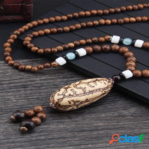 Collana di perle di legno di resina di plastica di Bodhi con