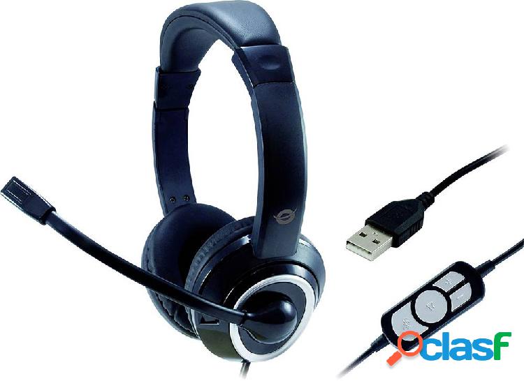 Conceptronic POLONA 01B Telefono Cuffie Over Ear via cavo