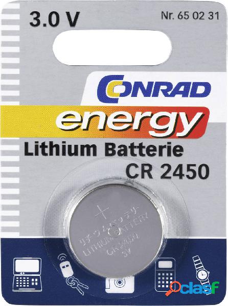 Conrad energy CR2450 Batteria a bottone CR 2450 Litio 600