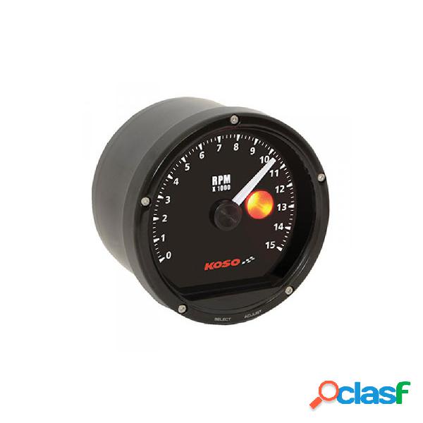 Contagiri koso d.75 15000 rpm con led di cambiata nero e