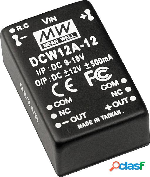 Convertitore DC/ DC Mean Well DCW12A-12 500 mA