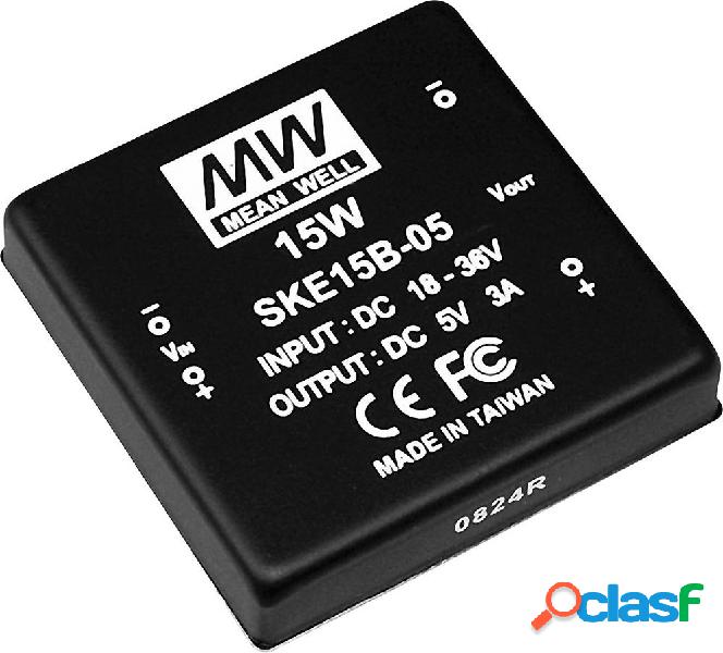 Convertitore DC/ DC Mean Well SKE15C-15 1000 mA