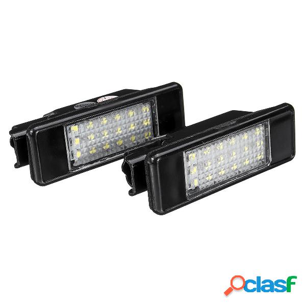 Coppia LED Licenza Piatto Luci 6340.A3 Per Peugeot 106 207