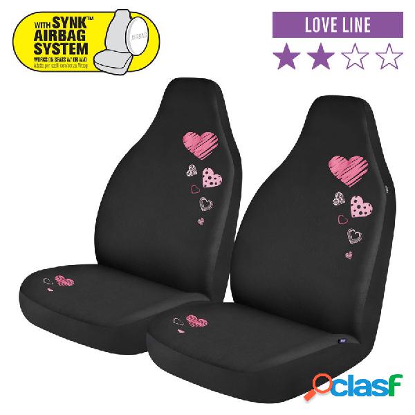Coprisedili anteriori 2pz Fashion - Love