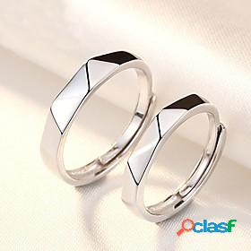 Couple Rings Geometrical Silver Love Precious S925 Sterling