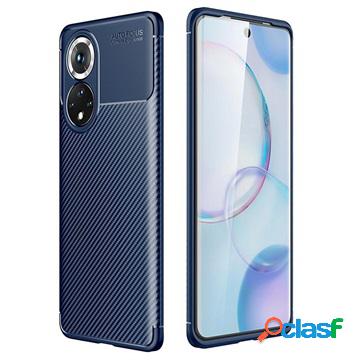 Cover Beetle Fibra di Carbonio per Honor 50 - Blu
