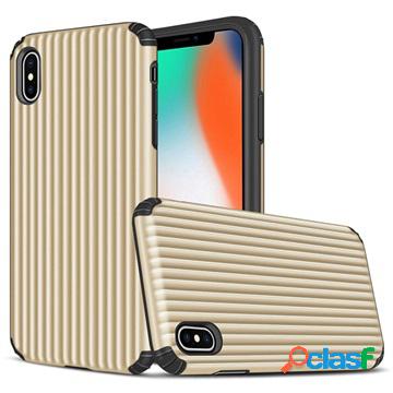 Cover Ibrida Suitcase per iPhone XS Max - Color Oro