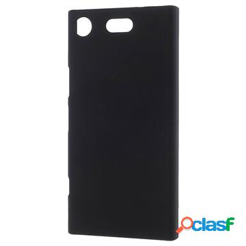 Cover in Plastica Gommata per Sony Xperia XZ1 Compact - Nera