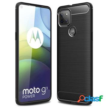 Cover in TPU Effetto Spazzolato per Motorola Moto G9 Power -