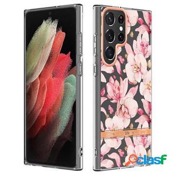 Cover in TPU Serie Flower per Samsung Galaxy S22 Ultra 5G -