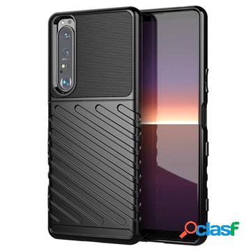 Cover in TPU Thunder Serie per Sony Xperia 1 III - Nero