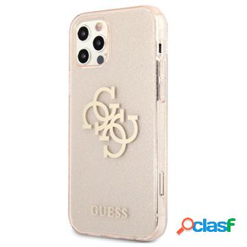 Custodia Ibrida Guess Glitter 4G Big Logo per iPhone 12 Pro