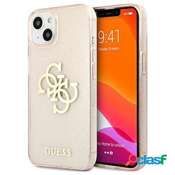 Custodia Ibrida Guess Glitter 4G Big Logo per iPhone 13 Mini