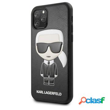 Custodia Karl Lagerfeld Ikonik per iPhone 11 Pro Max - Nera
