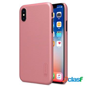 Custodia Nillkin Super Frosted per iPhone X / XS - Rosa Oro