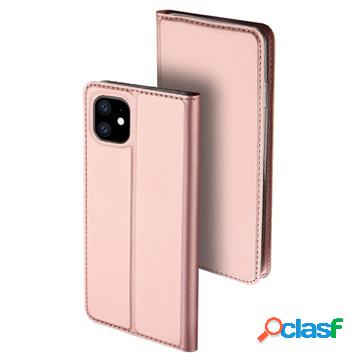 Custodia a Flip Dux Ducis Skin Pro per iPhone 11 - Rosa Oro