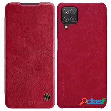 Custodia a Flip Nillkin Qin per Samsung Galaxy A12 - Rossa