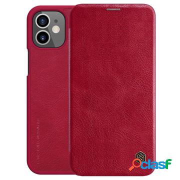 Custodia a Flip Nillkin Qin per iPhone 12 mini - Rosso