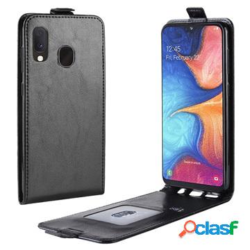 Custodia a Flip Verticale per Samsung Galaxy A20e - Nera