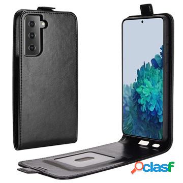 Custodia a Flip Verticale per Samsung Galaxy S21 5G - Nera