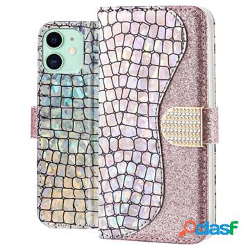 Custodia a Portafoglio Croco Bling per iPhone 11 - Color