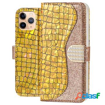 Custodia a Portafoglio Croco Bling per iPhone 11 Pro Max -