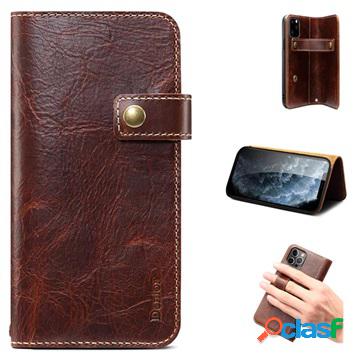 Custodia a Portafoglio in Pelle Denior Vintage per iPhone 13