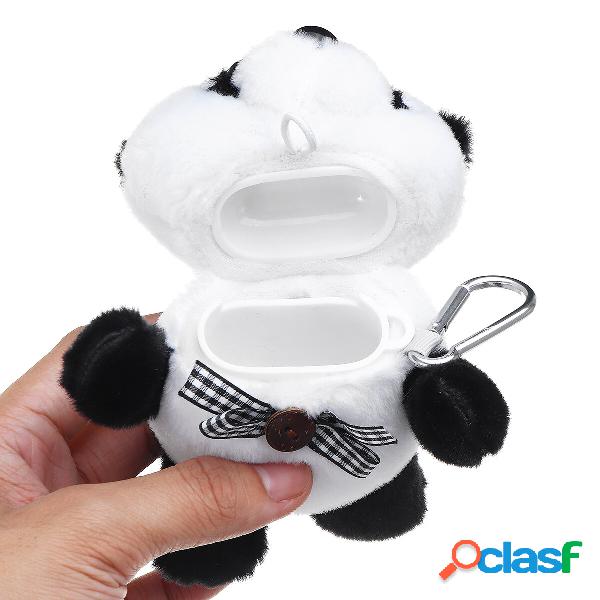 Custodia in peluche Panda Cartoon Auricolare per Airpods 1 2