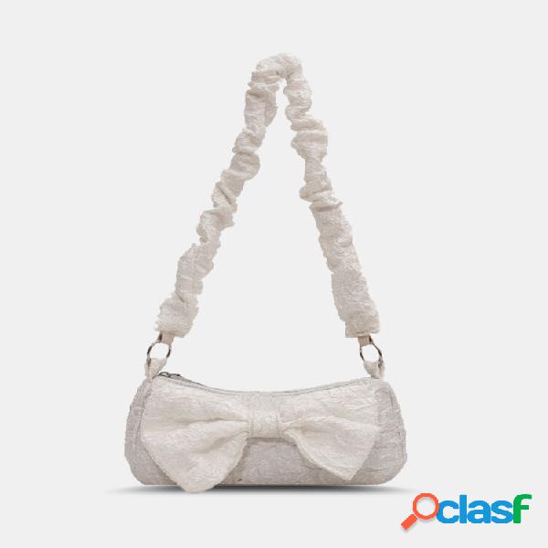 Cute Bowknot Decor Design con tracolla pieghettata Borsa