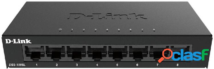 D-Link DGS-108GL/E Switch di rete 8 Porte 1 GBit/s