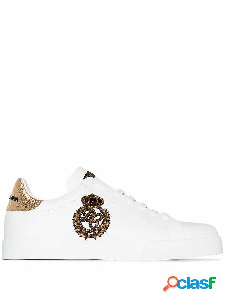 DOLCE E GABBANA SNEAKERS UOMO CS1761AH1368I047 PELLE BIANCO