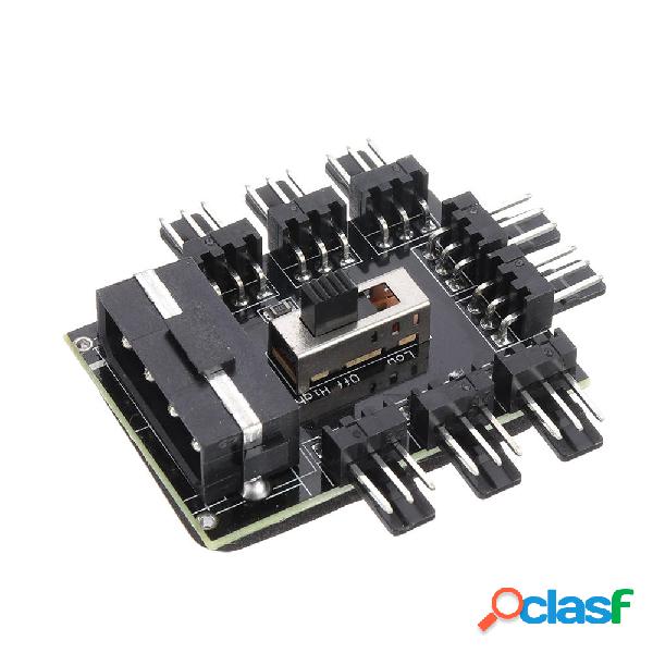 Da 1 a 8 Hub ventola da 3 pin PWM Molex Splitter Cavo per PC