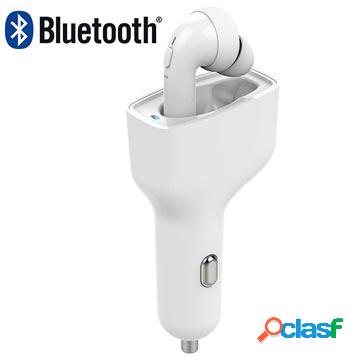 Dacom G22C Bluetooth 4.2 Headset with Car Charger - White