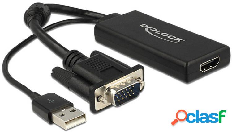 Delock 62668 VGA / HDMI Adattatore [1x Spina VGA - 1x Presa