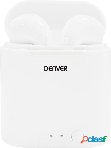 Denver TWE-36 Cuffie auricolari Bluetooth Bianco